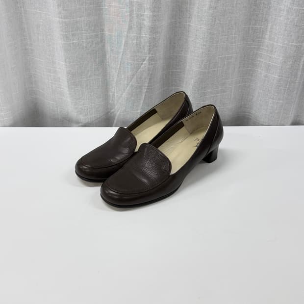 old Margaret Howell mid heel loafers