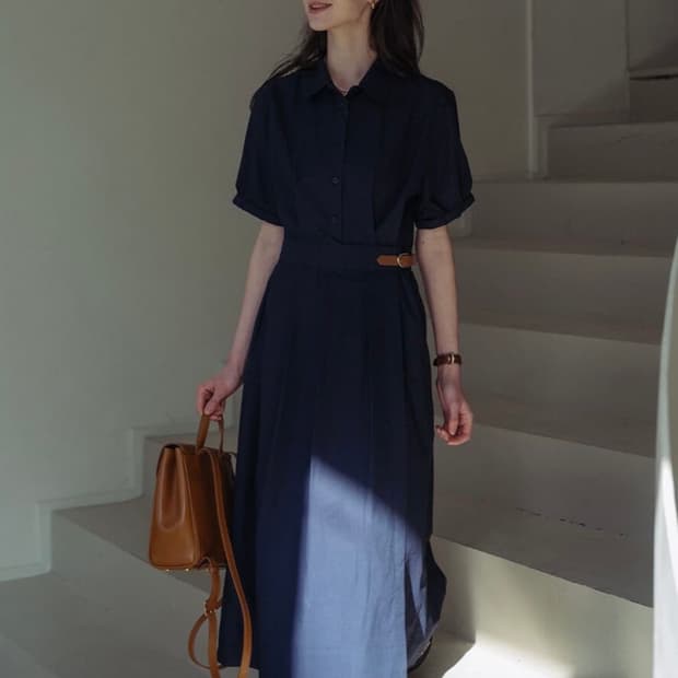 틸아이다이 TILL I DIE 롤업 셔츠 원피스