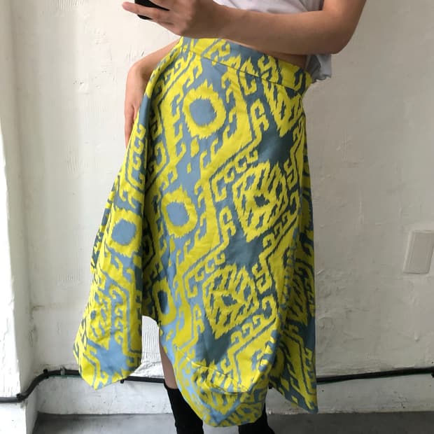 Vivienne Westwood 비비안웨스트우드 이카트 패턴 스커트