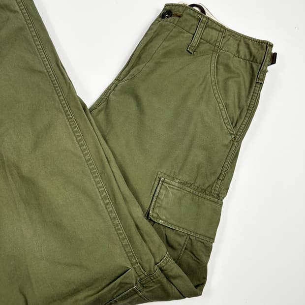 VTG 빈티지 재팬 카키 스트레이트 카고팬츠 (28인치 여성추천)