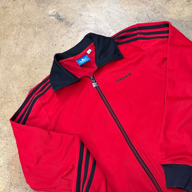 아디다스 빨검 레드 져지 트랙탑 100