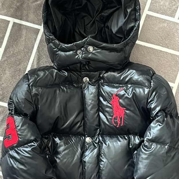 (유일매물)폴로 빅포니 유광 패딩