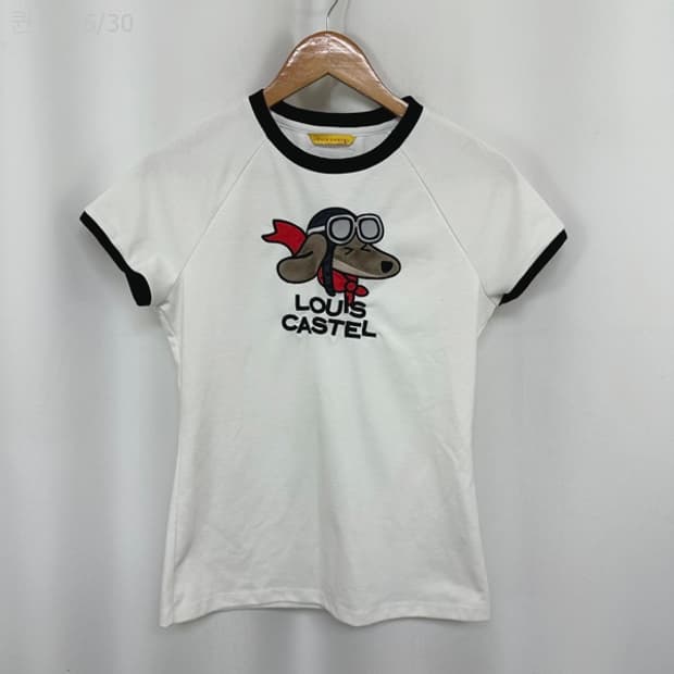 루이까스텔 여자 골프 스판 반팔티 화이트 90