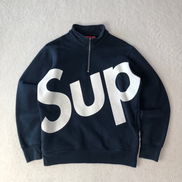 슈프림 반집업 스웻셔츠 