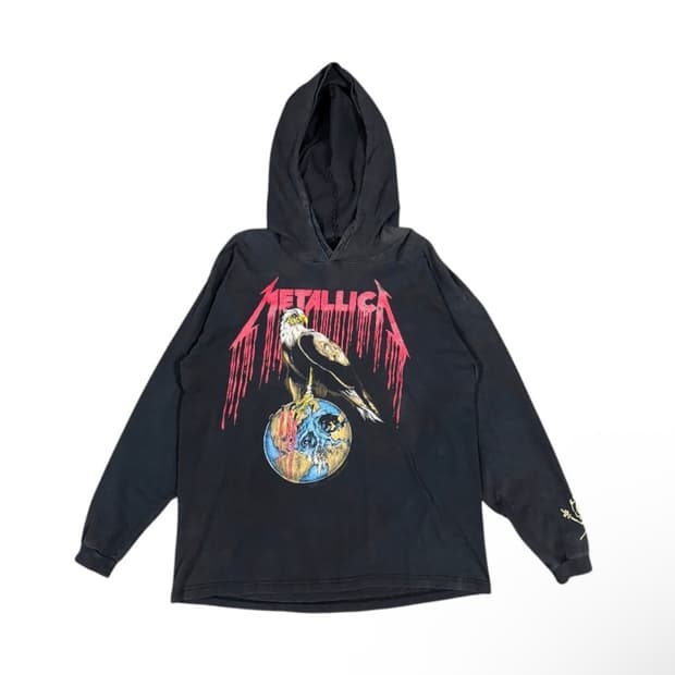 90s metallica 메탈리카 롱슬리브 후드