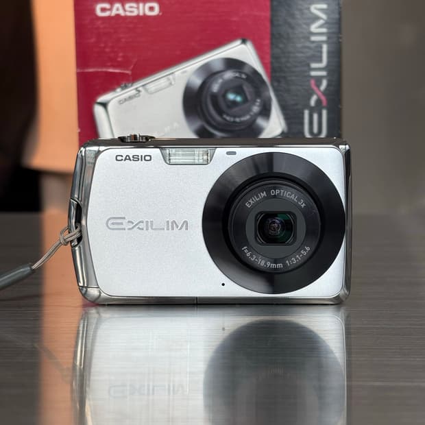 박스O/날짜표시)카시오 ex-z330 실버 빈티지디카