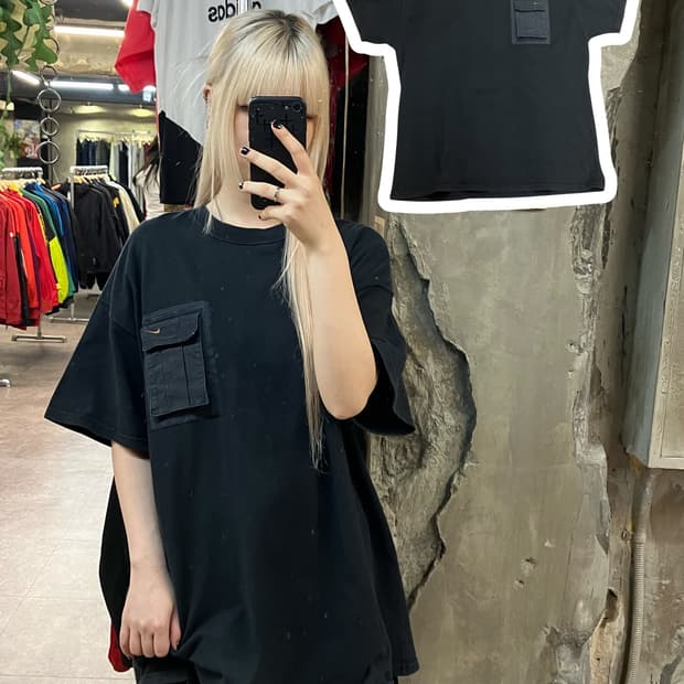 나이키 트래비스 스캇 포켓 반팔티 블랙 XL 