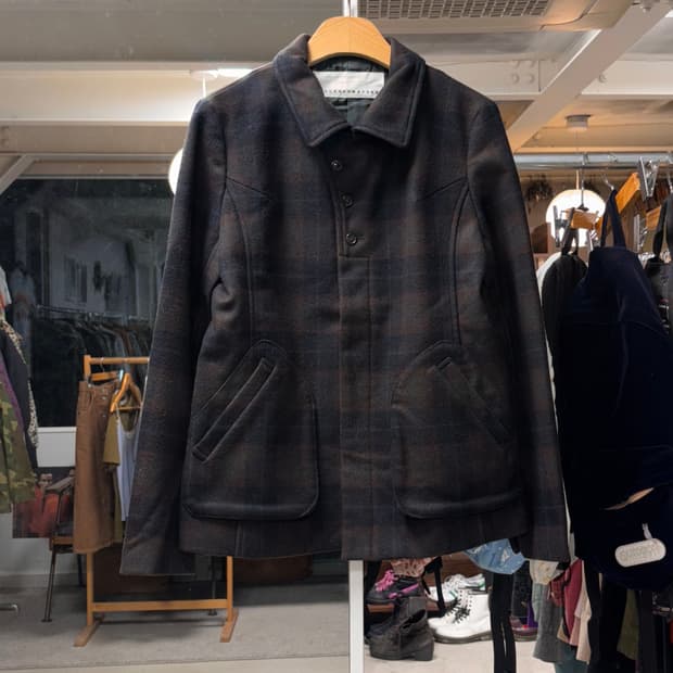 스나오 쿠와하라 체크 울자켓