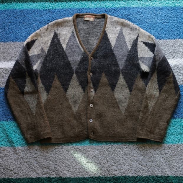 맥그리거 60s 키드 모헤어 가디건/오리지널 빈티지