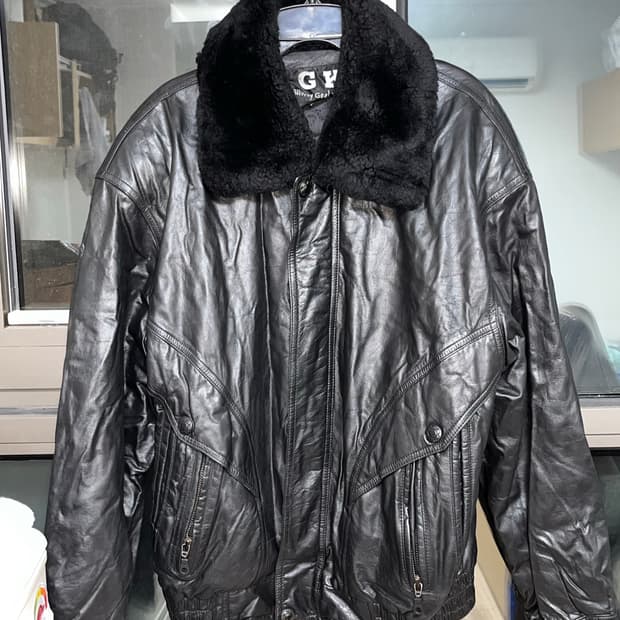 빈티지 양가죽 레더자켓 퍼 탈부착 가능