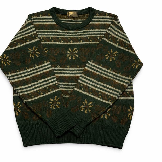 JPN 90s~00s 일본 빈티지 노르딕 패턴 아메카지 니트 스웨터 L