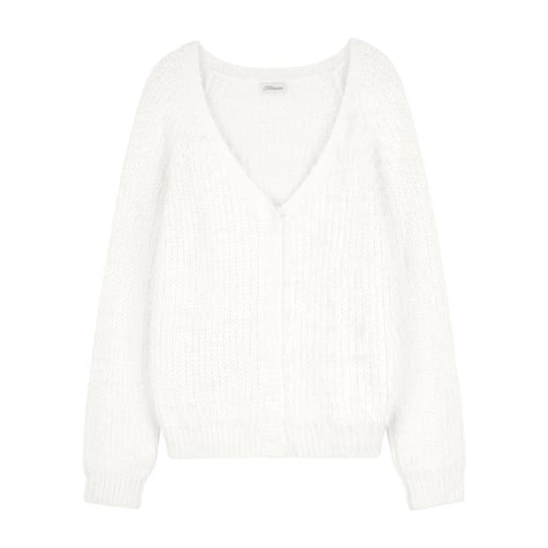 kleesier 클리시어 슈가플럼 헤어리 가디건