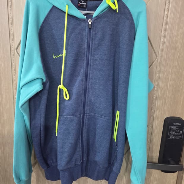 여성 후드집업 민트/네이비