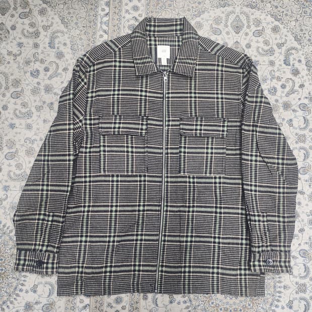 H&M 체크 셔츠 포켓 자켓 L