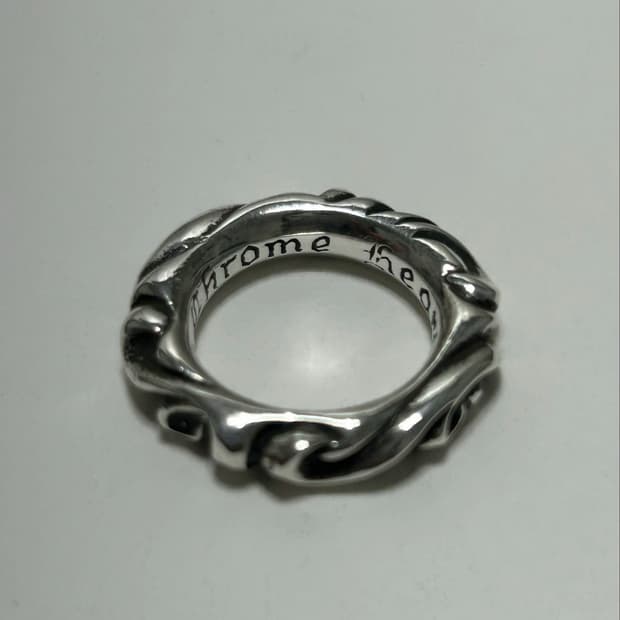 (~7/5) ChromeHearts SCRL BAND Ring