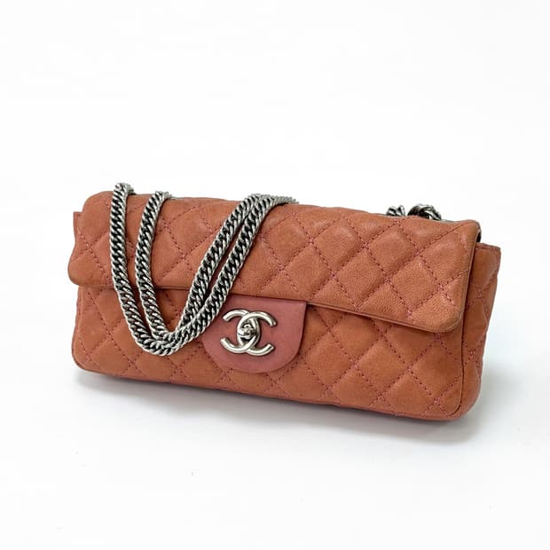 Chanel Glazed Lambskin  East West Flap