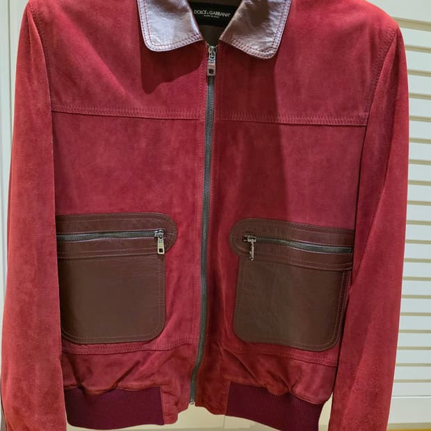 돌체앤가바나 스웨이드 봄버 자켓