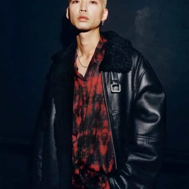 올세인츠 사이프러스 시어링 무스탕 레더 자켓 XL