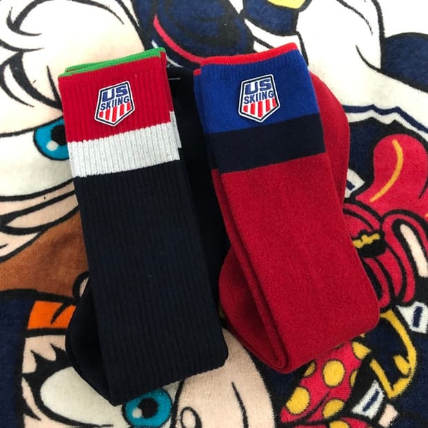 US SKIING 스키/스노우보드 양말/스타킹 2족세트
