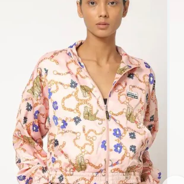 아디다스 핑크 레오파드 트레이닝자켓