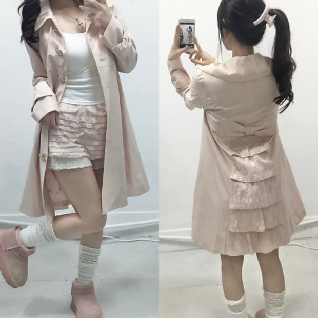 [DEARY] 디어리 히메갸루 로걀 핑크 코트