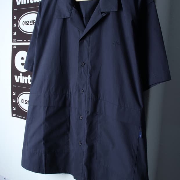 (L-XL) 해브해드 반팔 카라 티셔츠 셔츠 남방 포켓-H34676