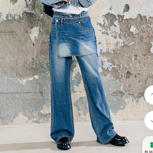 에잇세컨즈 랩스커트 팬츠 데님 부츠컷 청바지 치마바지