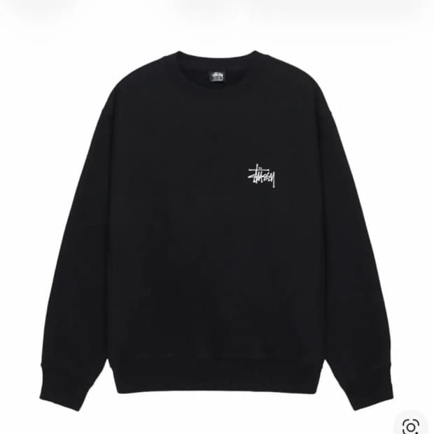 스투시 베이직 크루넥 블랙