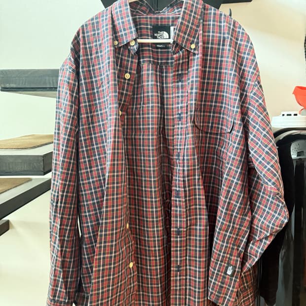 노스페이스 빈티지 체크셔츠