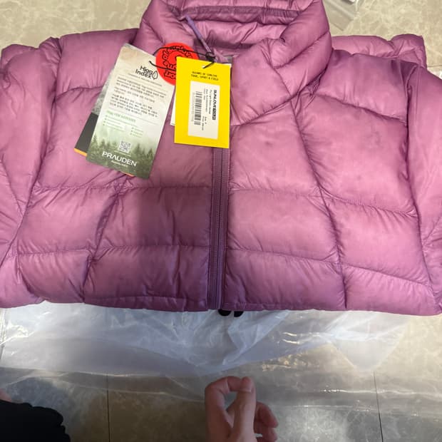 S사이즈 썬러브 라이트 다운 자켓 패딩 핑크