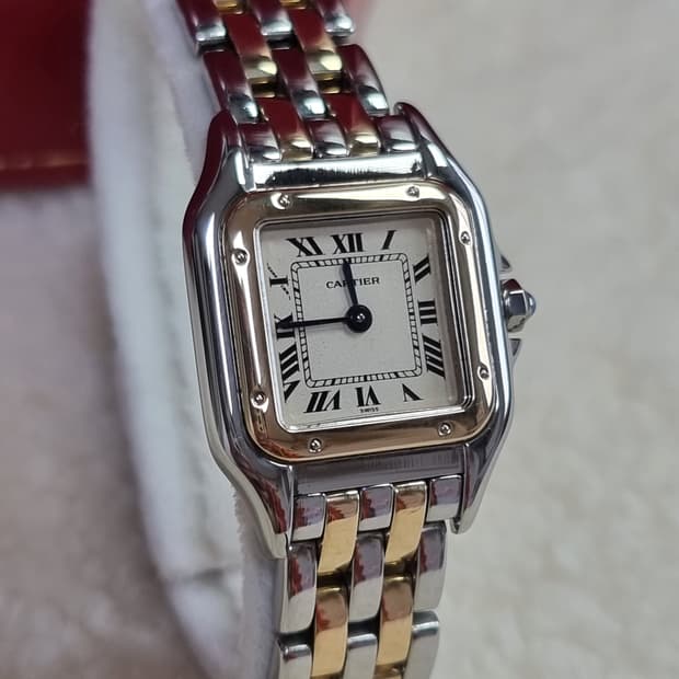 까르띠에 팬더 18K 두줄 콤비 SM 쿼츠 여성시계