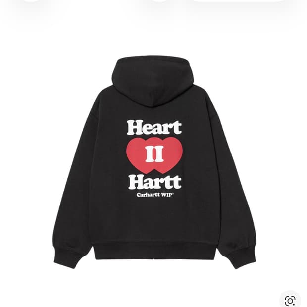 칼하트 WIP 하트 후드집업 블랙