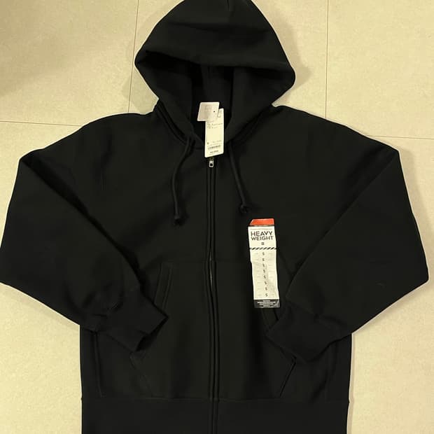 지유 리버스위브 헤비 기모 후드집업