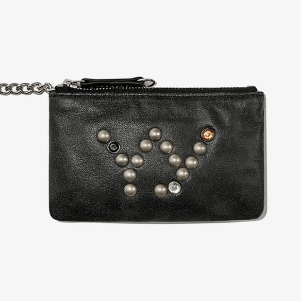 OPEN YY / STUD CHAIN WALLET (BLACK)