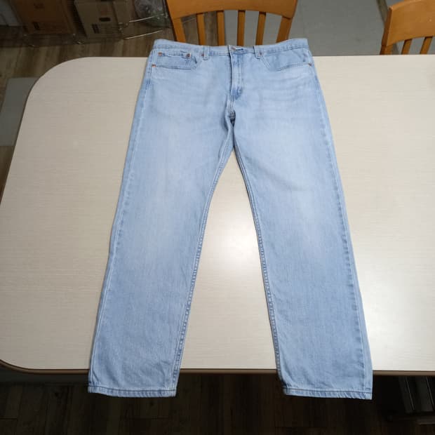 37 리바이스502 워싱 스판 슬림일자진 연청 37-142