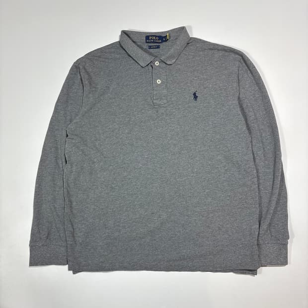 폴로 랄프로렌 그레이 롱슬리브 카라티