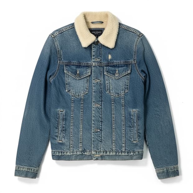 자라 맨 데님 쉐르파 자켓 