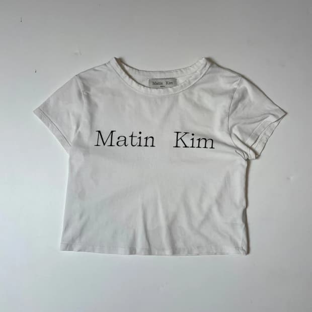 마뗑킴 23FW 로고 크롭 탑 반팔 티셔츠 PN9653
