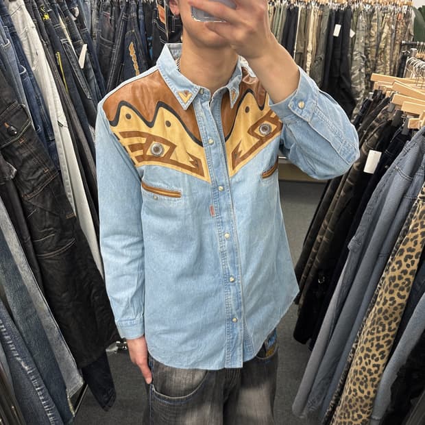 SHOOTER 재패니즈 빈티지 웨스턴셔츠 데님셔츠