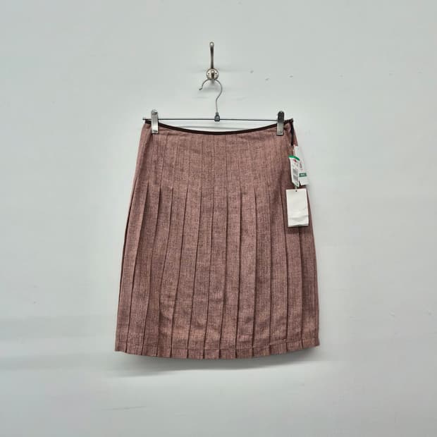 폴스미스 플리츠 분홍색 스커트 여성 26in