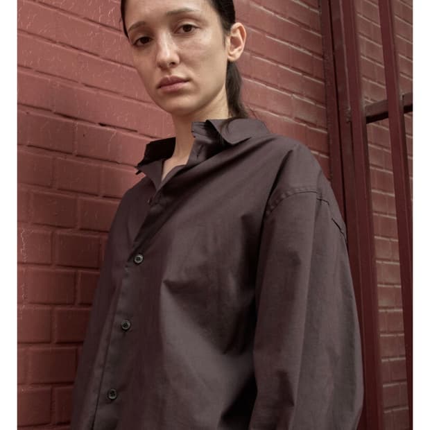 머듈 오버사이즈 셔츠 브라운 2사이즈