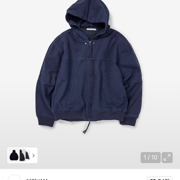 ETCE base라인 빈티지 후드워크자켓