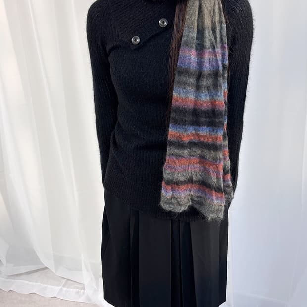 mobeau color mixed stripe big muffler