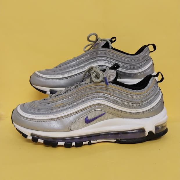 남성 나이키 에어맥스 97 메타릭실버 페르시안 바이올렛 운동화 (260)