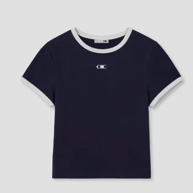 [미개봉 새상품]오아이오아이 링거 티셔츠 네이비