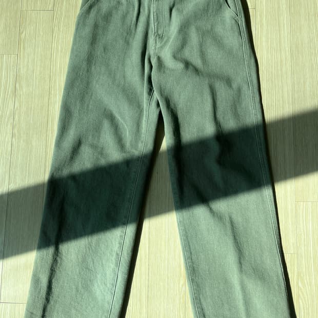 에잇세컨즈 카키 데님 와이드 팬츠 76