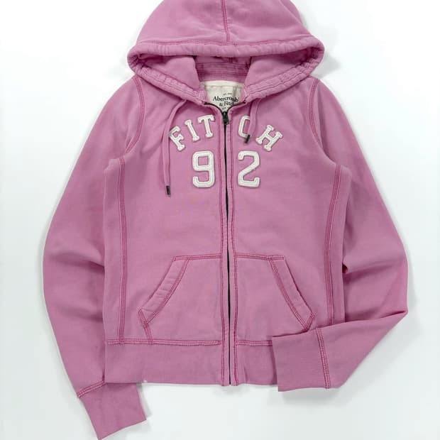 아베크롬비 핑크 후드집업