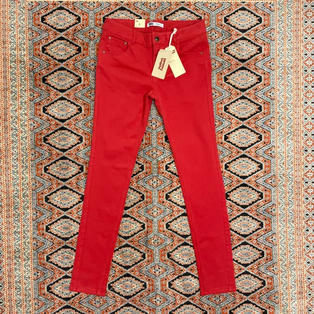 (택있는 새상품)리바이스 레드 스키니진 호칭 165