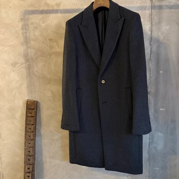 지오송지오 캐시미어 체스터필드 코트 100