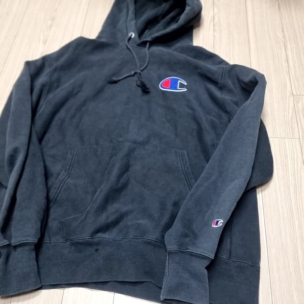 챔피온 빈티지 후드티 블랙(라지)